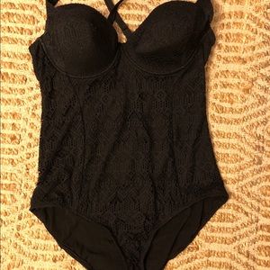 Torrid black one piece swimsuit size2 /XXL